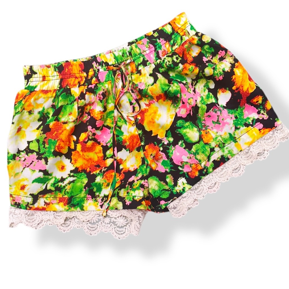 STUDIO F, Flowers Neon shorts